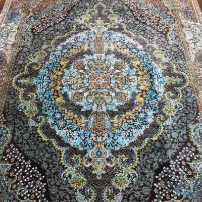 Rug Qom Carpet Handmade Galaxy Design All Silk