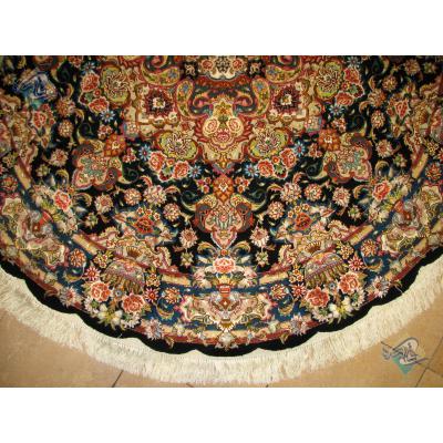 Circle Carpet Tabriz Salari Design Silk & Softwool