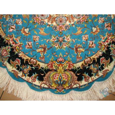   Circle Tabriz Handwoven Carpet Salari Design