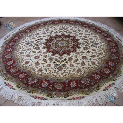  Circle Tabriz Handwoven Carpet Taghizadeh Design