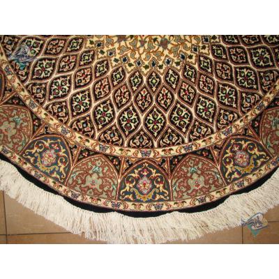 Circle Tabriz Handwoven Carpet Dome  Design