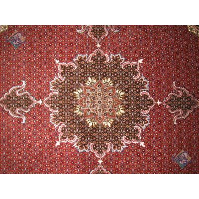 Circle Tabriz Handwoven Carpet Mahi Design