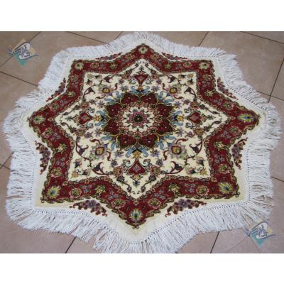 Star Tabriz Carpet Handmade Flower Design