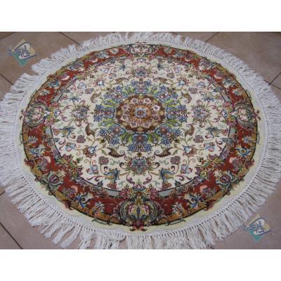 Circle Tabriz Handwoven Carpet Rashedi Design