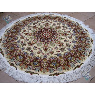 Circle Tabriz Handwoven Carpet Oliya Design