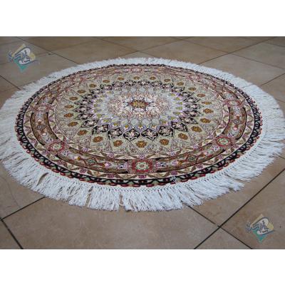 Circle Tabriz Handwoven Carpet Dome Design