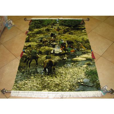 Tabriz Tableau Carpet Nomadic Gypsies