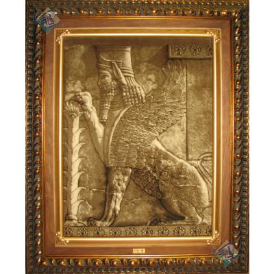 Tabriz Tableau Carpet Achaemenid winged lion