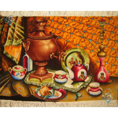 Tabriz Tableau Carpet Teapot and Samovar