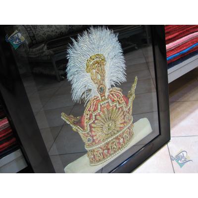 Tableau Carpet Handwoven Tabriz Royal Crown  Design