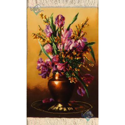 Tableau Carpet Handwoven Tabriz Flower pot  Design