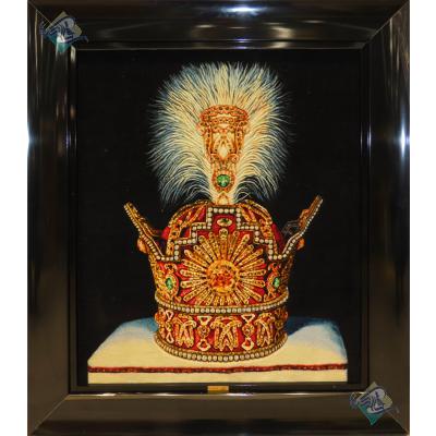 Tableau Carpet Handwoven Tabriz Imperial crown