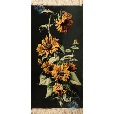 Tableau Carpet Handwoven Tabriz Sunflower Design