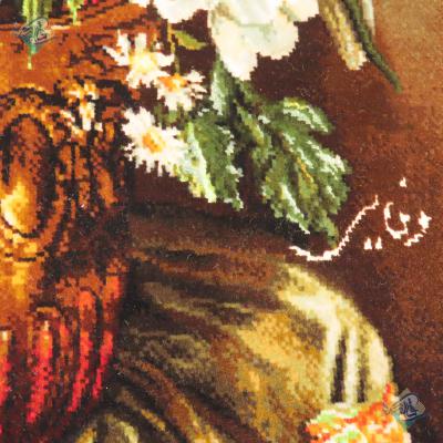 Tableau Carpet Handwoven Tabriz Flower pot Design