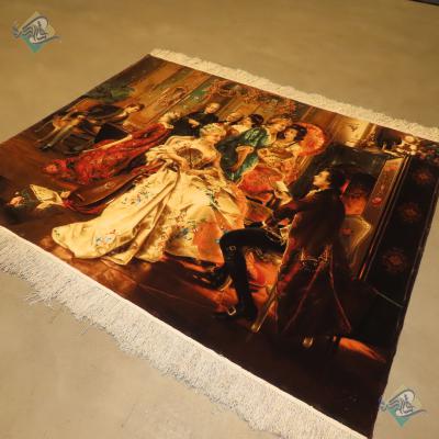 Tableau Carpet Handwoven Tabriz French music class Design