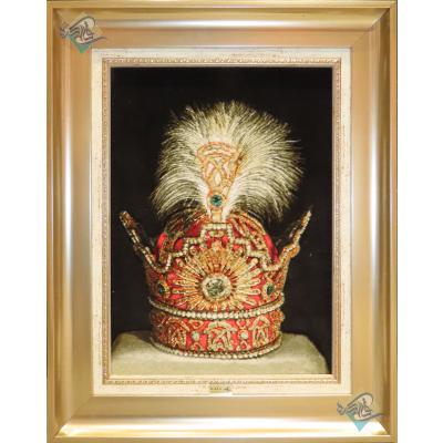 Tableau Carpet Handwoven Tabriz Imperial Crown Design